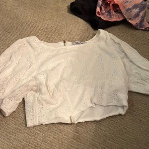 Gab Kate white lace top